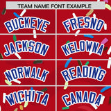 Custom Red Ice Cream Cone Graffiti Pattern Fashion Authentic Baseball Jersey