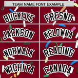 Custom Crimson Ice Cream Cone Graffiti Pattern Fashion Authentic Baseball Jersey