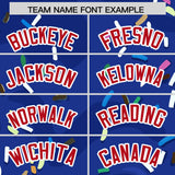 Custom Royal Ice Cream Cone Graffiti Pattern Fashion Authentic Baseball Jersey