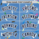 Custom Powder Blue Ice Cream Cone Graffiti Pattern Fashion Authentic Baseball Jersey