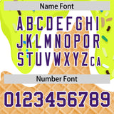 Custom Fluorescent Green Ice Cream Cone Graffiti Pattern Fashion Authentic Baseball Jersey