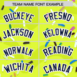 Custom Fluorescent Green Ice Cream Cone Graffiti Pattern Fashion Authentic Baseball Jersey