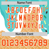 Custom Bright Green Ice Cream Cone Graffiti Pattern Fashion Authentic Baseball Jersey