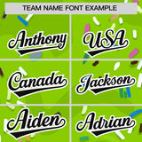 Custom Neon Green Ice Cream Cone Graffiti Pattern Fashion Authentic Baseball Jersey