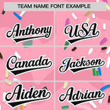 Custom Light Pink Ice Cream Cone Graffiti Pattern Fashion Authentic Baseball Jersey