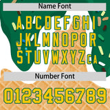 Custom Kelly Green Ice Cream Cone Graffiti Pattern Fashion Authentic Baseball Jersey