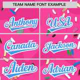 Custom Pink Ice Cream Cone Graffiti Pattern Fashion Authentic Baseball Jersey