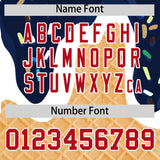 Custom Navy Ice Cream Cone Graffiti Pattern Fashion Authentic Baseball Jersey