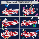 Custom Navy Ice Cream Cone Graffiti Pattern Fashion Authentic Baseball Jersey