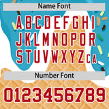 Custom Sky Blue Ice Cream Cone Graffiti Pattern Fashion Authentic Baseball Jersey