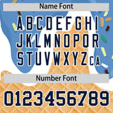 Custom Powder Blue Ice Cream Cone Graffiti Pattern Fashion Authentic Baseball Jersey