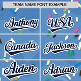 Custom Powder Blue Ice Cream Cone Graffiti Pattern Fashion Authentic Baseball Jersey