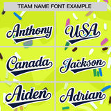 Custom Fluorescent Green Ice Cream Cone Graffiti Pattern Fashion Authentic Baseball Jersey