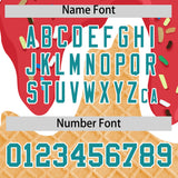 Custom Light Red Ice Cream Cone Graffiti Pattern Fashion Authentic Baseball Jersey