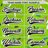 Custom Neon Green Ice Cream Cone Graffiti Pattern Fashion Authentic Baseball Jersey