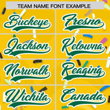 Custom Gold Ice Cream Cone Graffiti Pattern Fashion Authentic Baseball Jersey