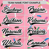 Custom Light Pink Ice Cream Cone Graffiti Pattern Fashion Authentic Baseball Jersey