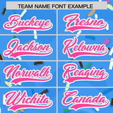 Custom Powder Blue Ice Cream Cone Graffiti Pattern Fashion Authentic Baseball Jersey