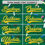 Custom Kelly Green Ice Cream Cone Graffiti Pattern Fashion Authentic Baseball Jersey