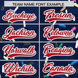 Custom Navy Ice Cream Cone Graffiti Pattern Fashion Authentic Baseball Jersey