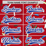 Custom Red Ice Cream Cone Graffiti Pattern Fashion Authentic Baseball Jersey