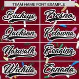 Custom Crimson Ice Cream Cone Graffiti Pattern Fashion Authentic Baseball Jersey