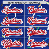 Custom Royal Ice Cream Cone Graffiti Pattern Fashion Authentic Baseball Jersey