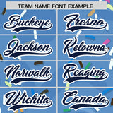 Custom Powder Blue Ice Cream Cone Graffiti Pattern Fashion Authentic Baseball Jersey