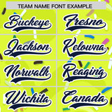 Custom Fluorescent Green Ice Cream Cone Graffiti Pattern Fashion Authentic Baseball Jersey