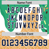 Custom Brilliant Green Ice Cream Cone Graffiti Pattern Fashion Authentic Baseball Jersey