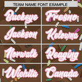 Custom Brown Ice Cream Cone Graffiti Pattern Fashion Authentic Baseball Jersey