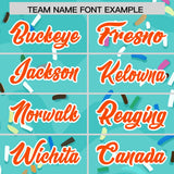 Custom Bright Green Ice Cream Cone Graffiti Pattern Fashion Authentic Baseball Jersey