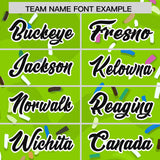 Custom Neon Green Ice Cream Cone Graffiti Pattern Fashion Authentic Baseball Jersey