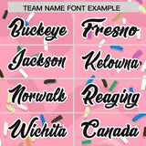 Custom Light Pink Ice Cream Cone Graffiti Pattern Fashion Authentic Baseball Jersey