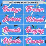 Custom Powder Blue Ice Cream Cone Graffiti Pattern Fashion Authentic Baseball Jersey