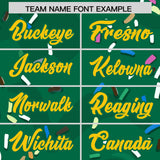 Custom Kelly Green Ice Cream Cone Graffiti Pattern Fashion Authentic Baseball Jersey