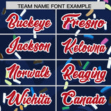 Custom Navy Ice Cream Cone Graffiti Pattern Fashion Authentic Baseball Jersey