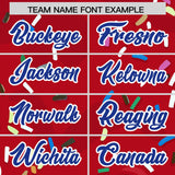 Custom Red Ice Cream Cone Graffiti Pattern Fashion Authentic Baseball Jersey