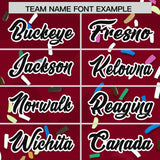 Custom Crimson Ice Cream Cone Graffiti Pattern Fashion Authentic Baseball Jersey