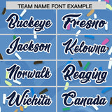 Custom Powder Blue Ice Cream Cone Graffiti Pattern Fashion Authentic Baseball Jersey