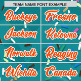 Custom Aqua Ice Cream Cone Graffiti Pattern Fashion Authentic Baseball Jersey