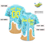 Fans-Made | Custom Blue Ice Cream Cone Graffiti Pattern Fashion Authentic Baseball Jersey From Evan Neufang ?¡ìC Available for Reorder