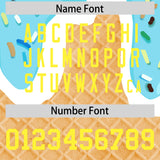 Fans-Made | Custom Blue Ice Cream Cone Graffiti Pattern Fashion Authentic Baseball Jersey From Evan Neufang ?¡ìC Available for Reorder
