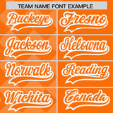 Custom Orange Rhombus Design Authentic Baseball Jersey