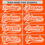 Custom Orange Rhombus Design Authentic Baseball Jersey