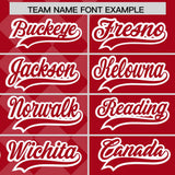 Custom Red Rhombus Design Authentic Baseball Jersey