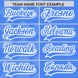 Custom Powder Blue Rhombus Design Authentic Baseball Jersey