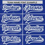 Custom Royal Rhombus Design Authentic Baseball Jersey