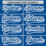 Custom Royal Rhombus Design Authentic Baseball Jersey