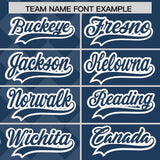 Custom Midnight Blue Rhombus Design Authentic Baseball Jersey